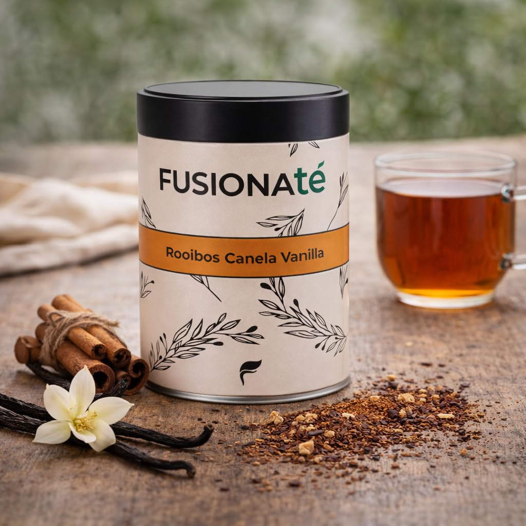 FUSIONATE Rooibos Canela y Vainilla 150g Infusión Sin Cafeína Premium
