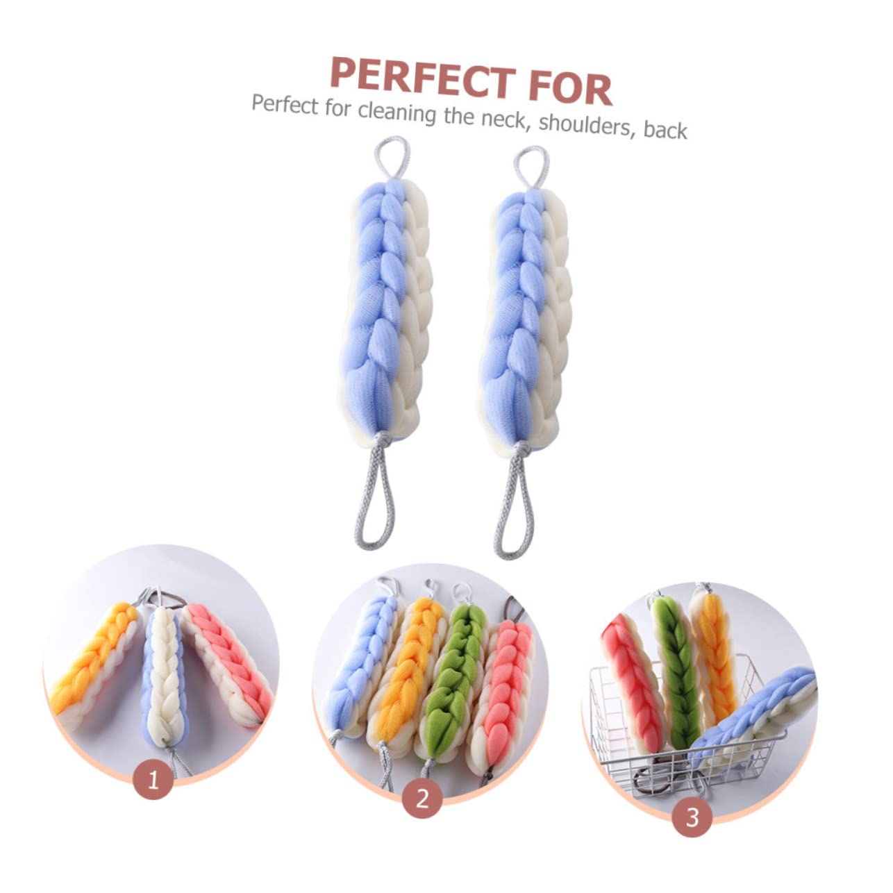 FRCOLOR 10pezzi Scrubber Per Schiena Esfoliante Striscia Per Doccia e Bagno Perfetta Per Uomini e Donne Pulizia e Massaggio Della