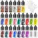 Alkohol Tinte Set - 24 Farben alcohol ink Epoxidharz farbe Farbstoff Ideal für Harz - Harzkunst, Malen, Petrischalen, Untersetzer (je 10 ml)