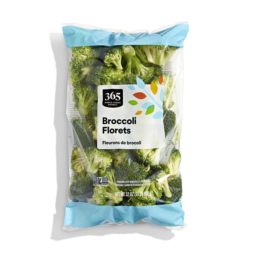 365 by Whole Foods Market Broccoli Florets 32 oz - Fresh Selected Frozen Veggies for Healthy Snacks & Recipes