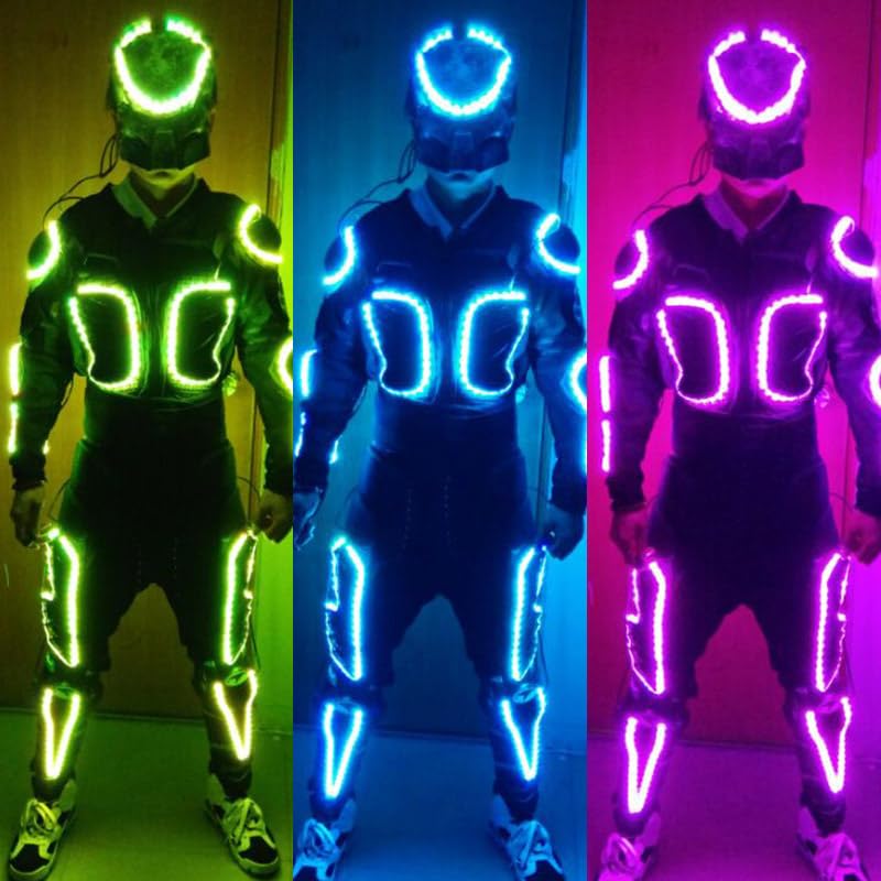 Vêtement de robot LED costume lumineux de scène contre l'invisibilité nocturne