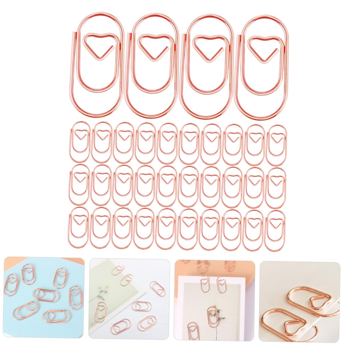 OSALADI 5 Set Graffette Metalliche Confezione Elegante Per Ufficio E Scuola Clip Per Documenti Piccole E Colorate Organizzazione File E 200 Pezzi * 5