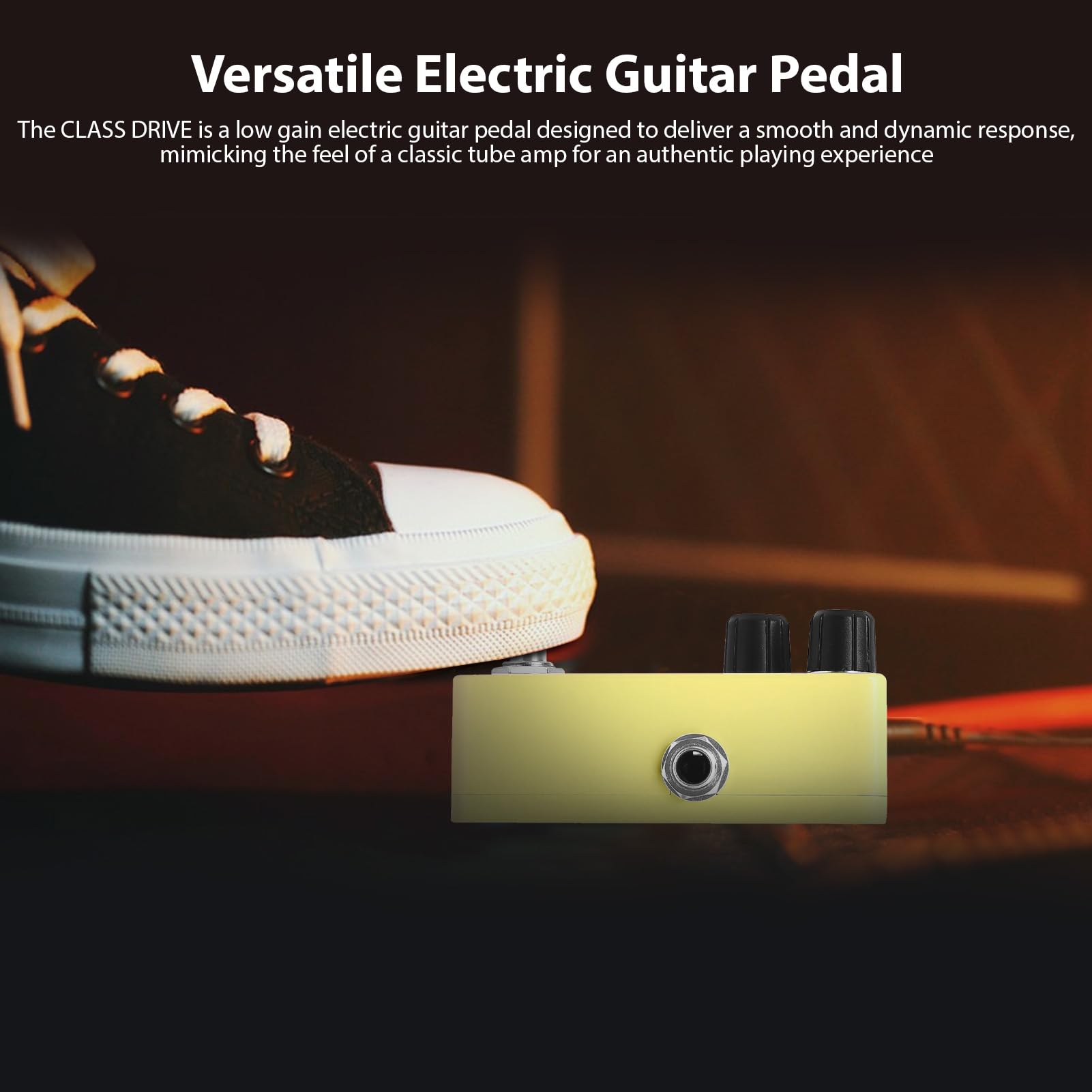 Pedał Efektów Gitarowych z kompaktową metalową lampą, Ciepłym Naturalnym Nasyceniem, True Bypass i Wyjściem Wejściowym 6,35 Mm dla Gitary Elektrycznej