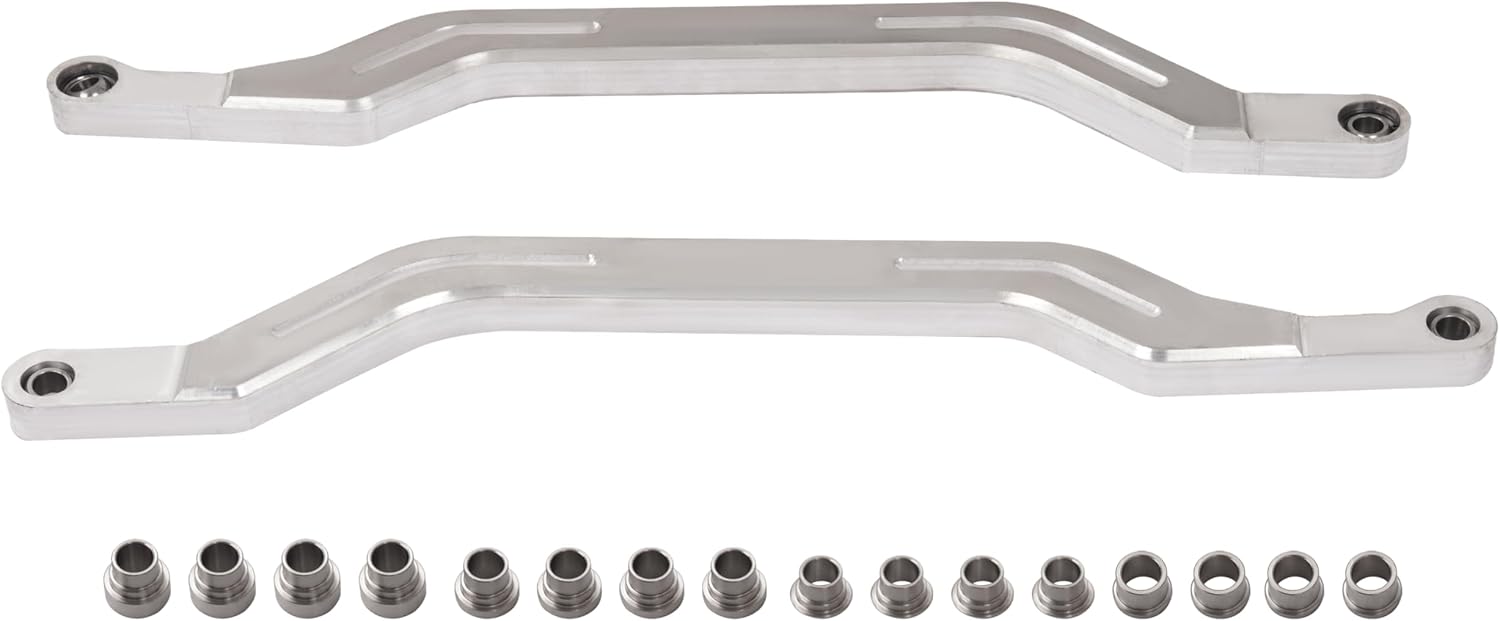 ALMULOO Lower 2 - Arched Radius Rods Arms Compatible With 2014-2023 Polaris RZR XP 1000, RS1, Turbo Aluminium Silvery