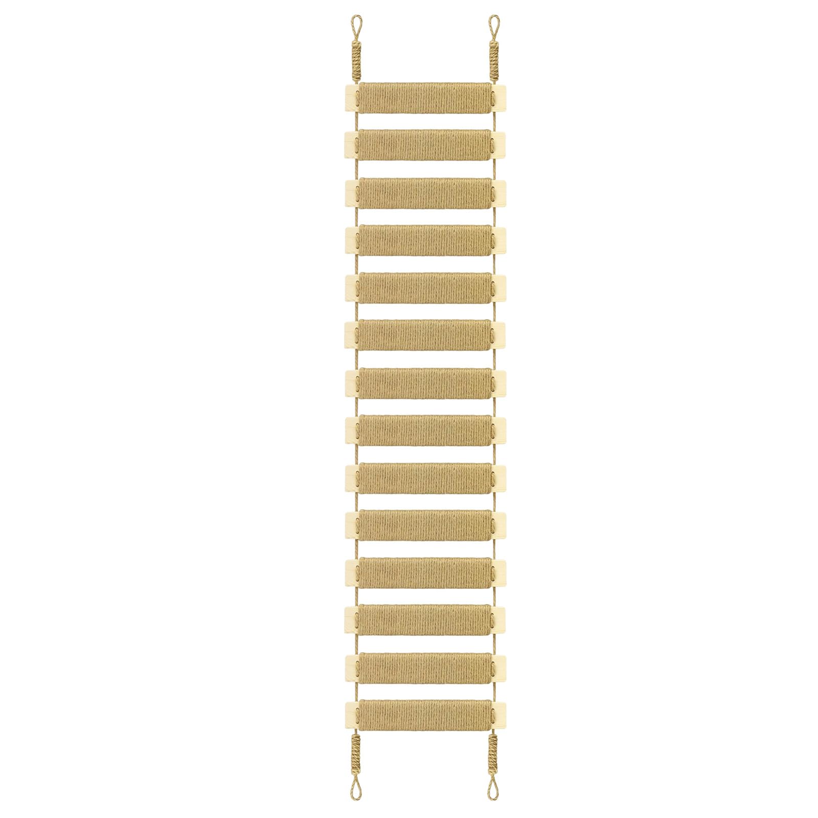 Photo 1 of Cat Ladder for Indoor Cats, Cage Accessories, Climber, Bridge, Tree, Tower, Scratching Board, Suitable for Most Small and Medium Sized Cats (Upgraded Adjustable Natural Wood, 40in)