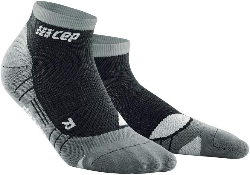CEP Light Merino Wool Hiking Low-Cut Compression Socks, Stonegrey/Grey, Men, IV (LG)