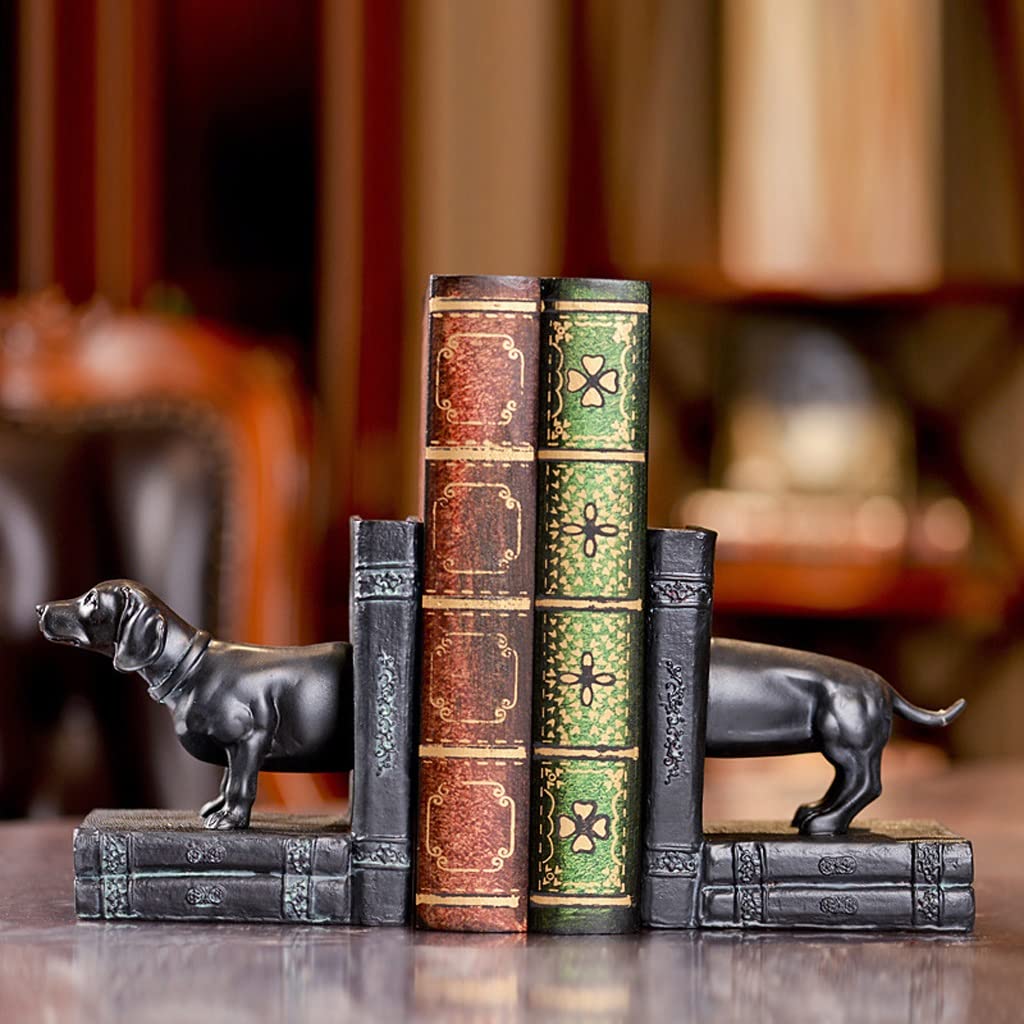 Organizer FüR BüCherregal Dekorative Buchstützen, Harzbuch endet schwere, einzigartige Bucht-Dekor-Buchstopper for Büro Wohnkultur, 1 Paar Bücherhalter