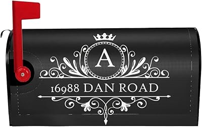 Personalize Magnetic Post Box Cover Wraps-Cover Custom Addressï¼ŒDesign for Home Garden Yard Outdoor Standard Size 25.5x21 in