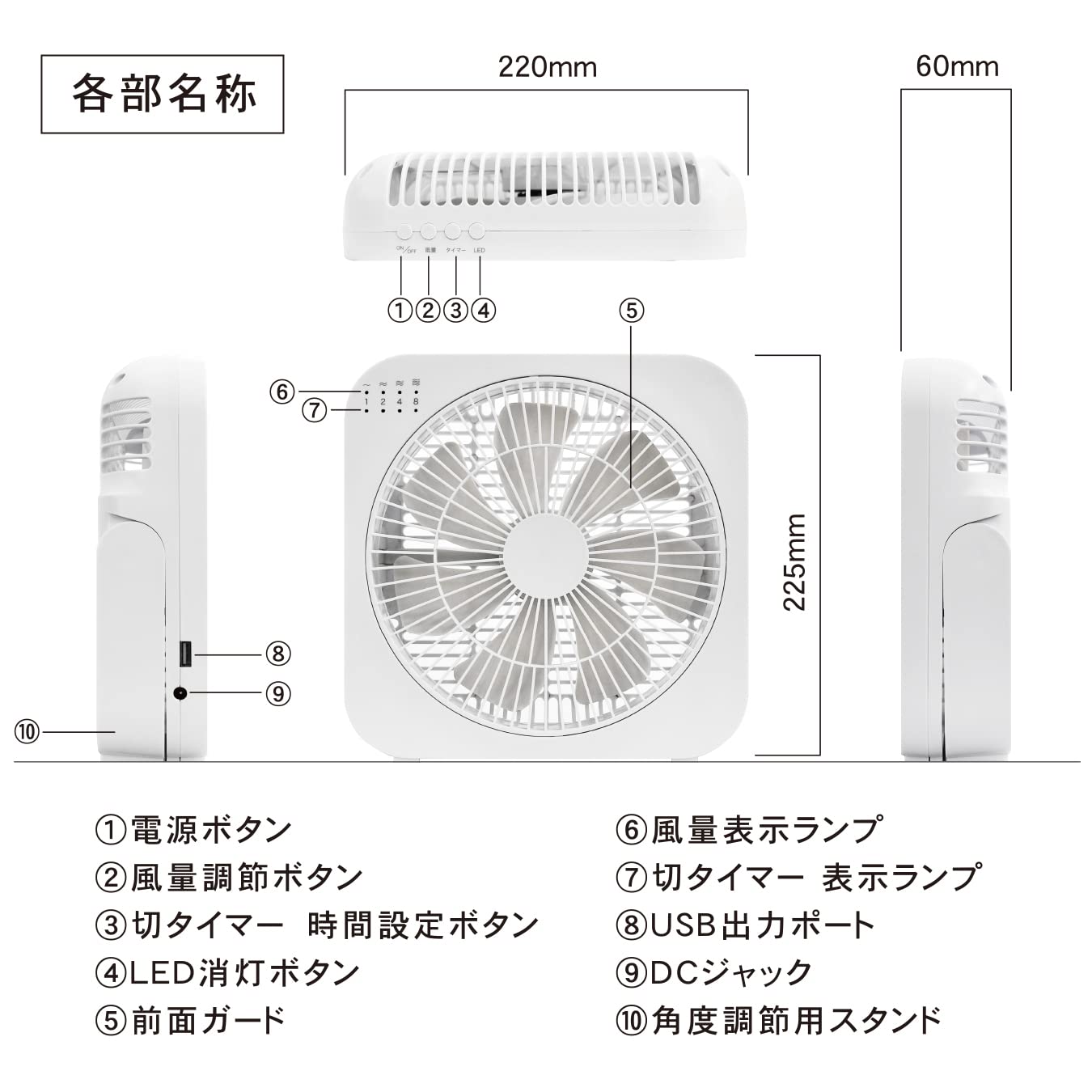 Amazon | トップランド 卓上扇風機 デスクファン どこでもFAN DC