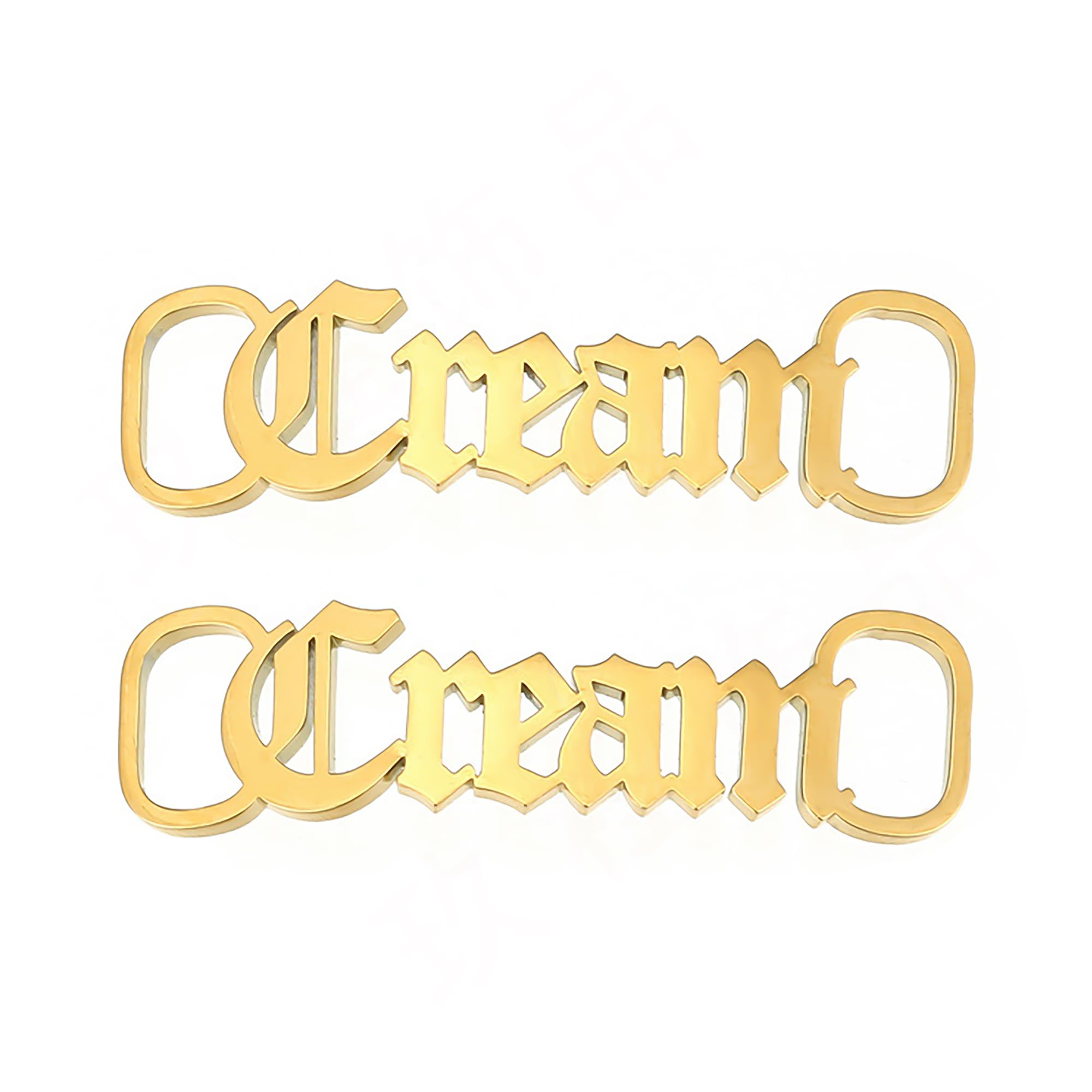 Tendercameon 2Pcs Custom Name Stainless Steel Shoe Charms for Sneakers, Shoe Buckles Shoelace Decoration Nameplate DIY Charms Accessories