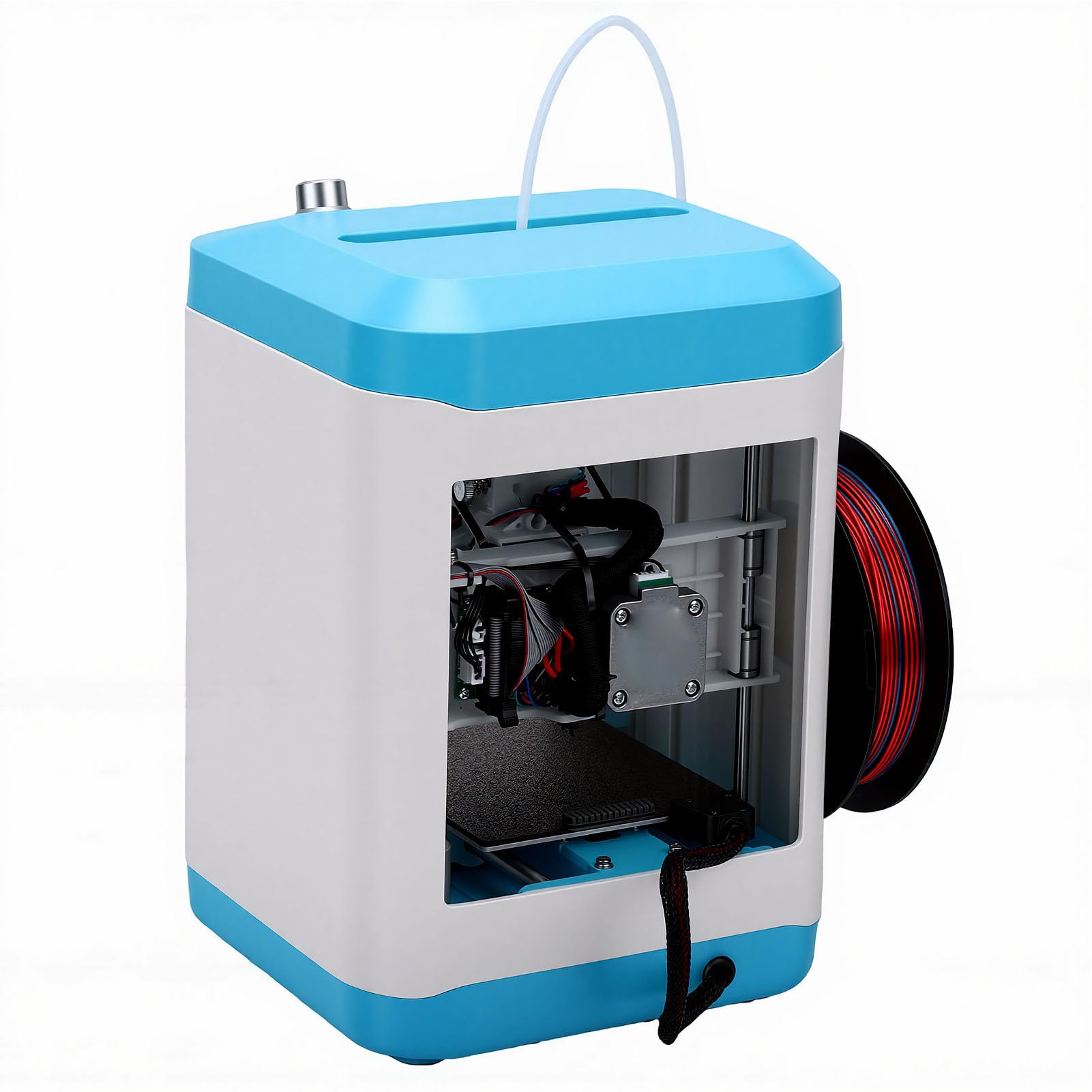 Jeffergarden Mini Stampante 3D, Stampante 3D Desktop Completamente Assemblata con Stampa WiFi, Livellamento Automatico, LCD da 2,4 Pollici e Piattaforma PEI Riscaldata per Principianti, Bambini,