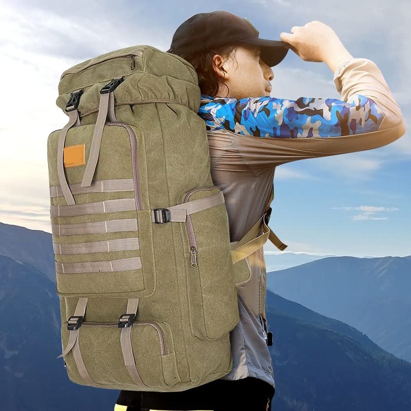 Sac à Dos Tactique Extérieur 100L – Léger, Extensible, Imperméable, Neuf