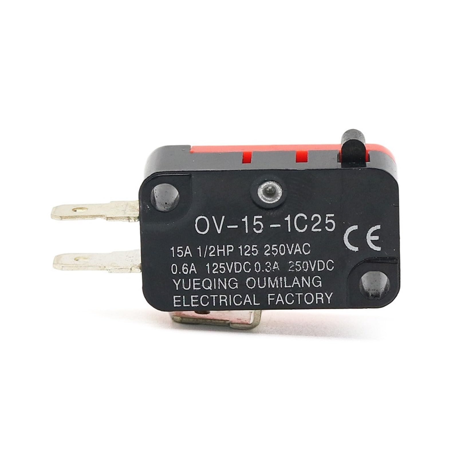 Microinterruptor V-15-1C25 con punta plateada de alta conductividad eléctrica, 20 uds 5