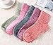 Loritta 5 Pairs Womens Vintage Style Winter Warm Thick Knit Wool Cozy Crew Socks,Free size,Multicolor