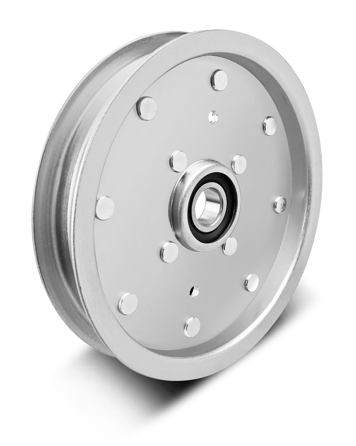 2Pcs Idler Pulley Fit for John Deere AUC10172 15959 Z335E Z525E Z535M Z535R Z540M Z540R ZTrak, Lawn Mower Deck Flat Belt Pulley