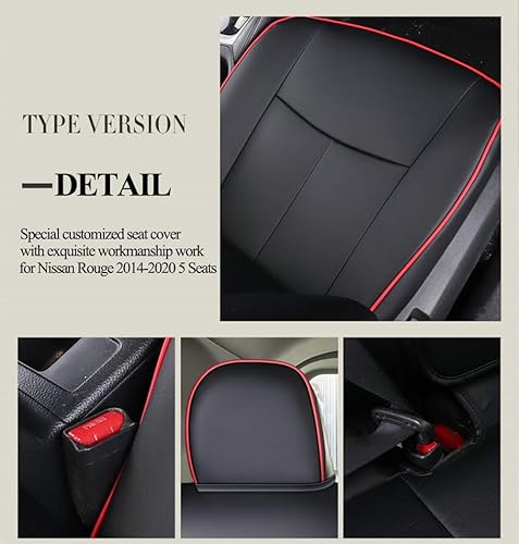 Miniatura 5 de Rogue x-trail - Fundas de asiento de coche compatibles con Nissan Rouge Regular 5 plazas 2014-2022 (negro)