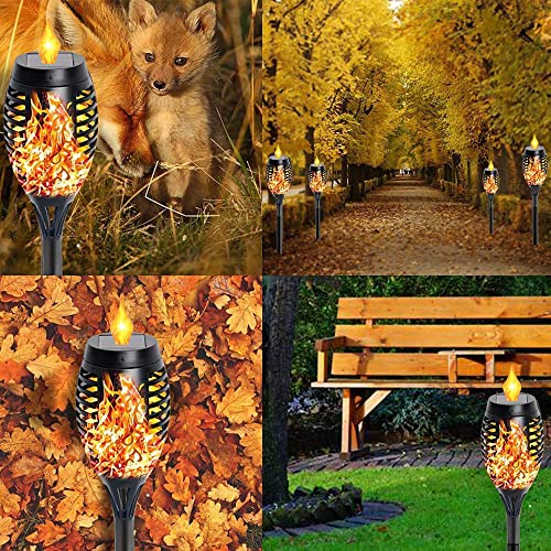 image for DaSvHeng Solar Torches Lights led Landscape Lanterns Torches Outdoor W
