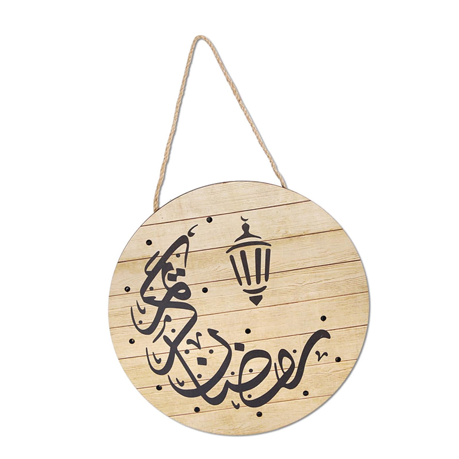Xinsheinelry Wooden Welcome Sign Middle Eastern Door Wall Hanging Decoration for Front Door Mantel Wall Festival Decoration Wooden Welcome