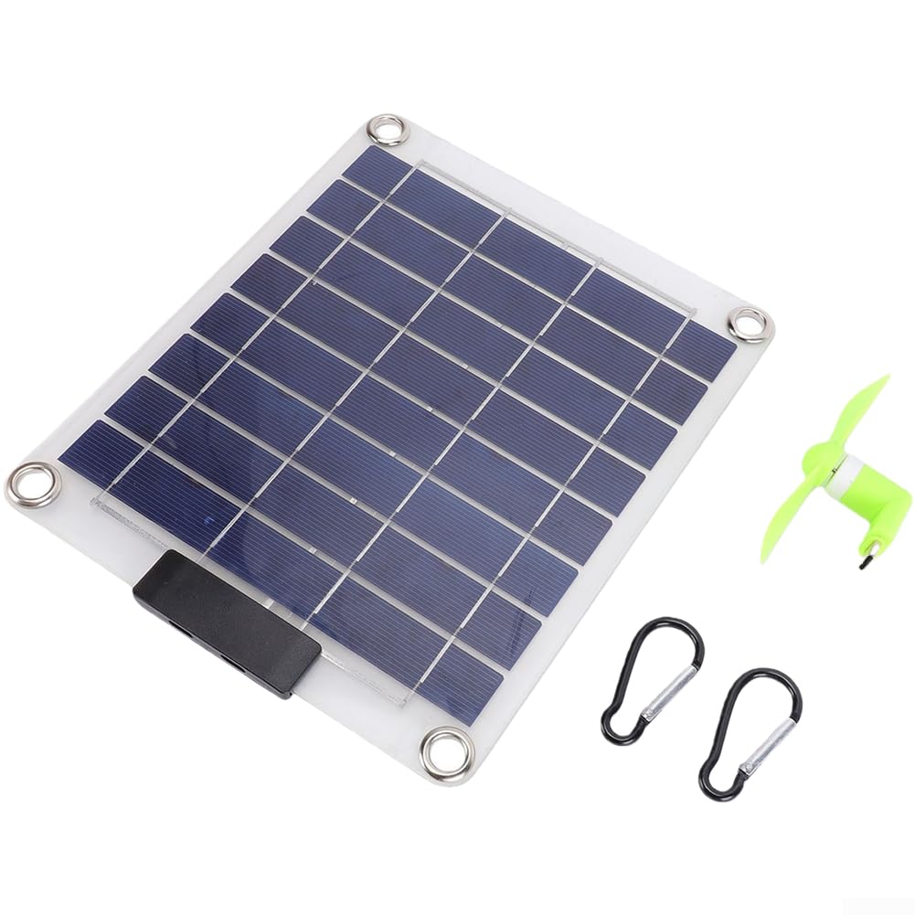 Panneau solaire transparent double face chargeur portable à ventilation active