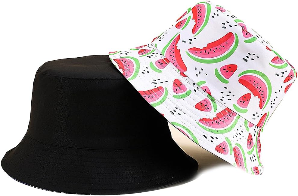 Bucket Hat for Women Men Beach Sun Hat Fishing Hat Double Side Wear Reversible Fisherman Hat - Image 4