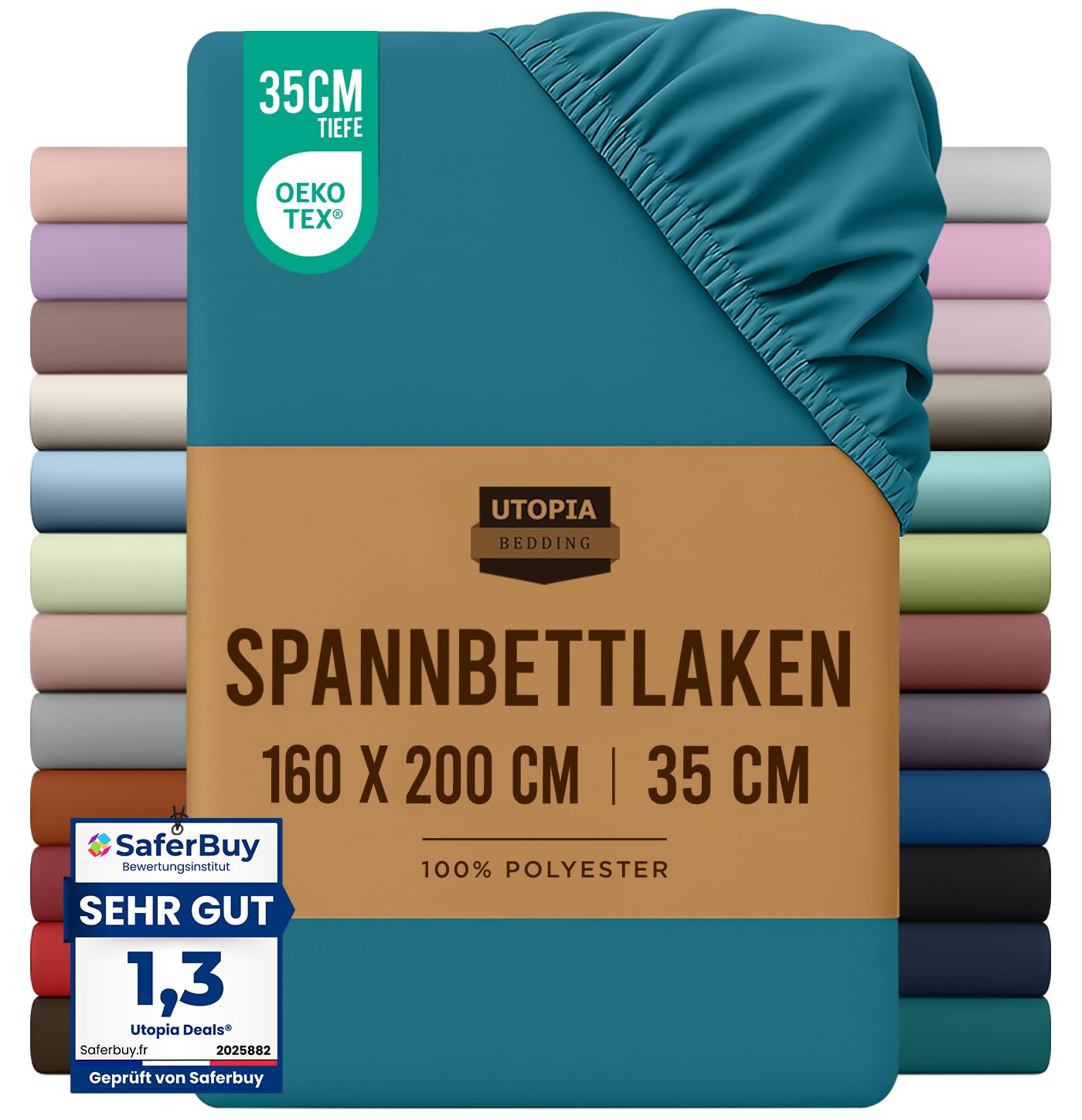 Utopia Bedding - Spannbettlaken - Gebürstete Mikrofaser Spannbetttuch
