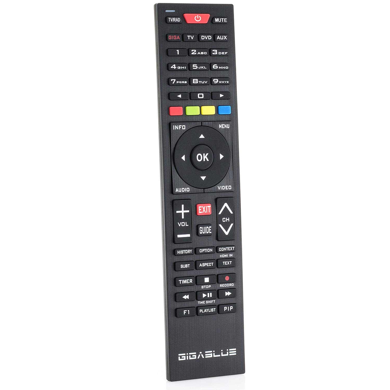 GigaBlue UHD Trio Récepteur satellite 4K DVB-S2x DVB-C2 DVB-T2 avec clé WiFi Babotech 2160p, PVR, HDMI, fente pour carte SD Noir