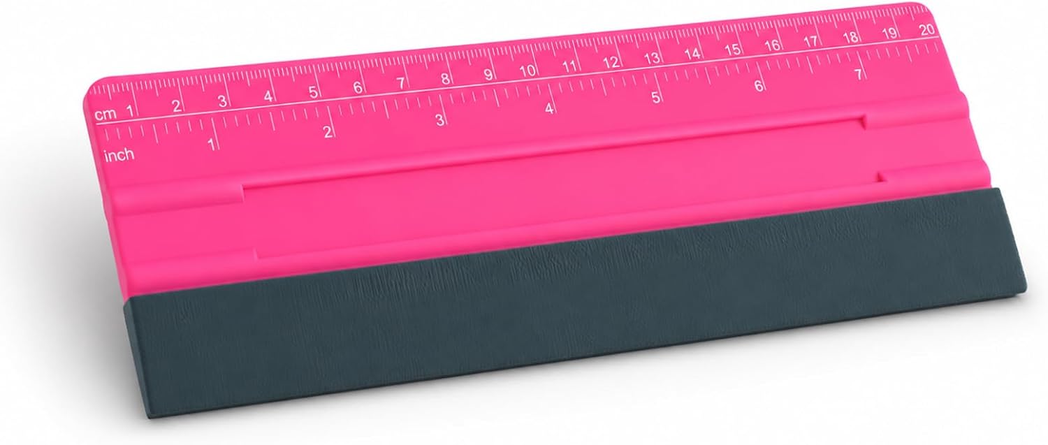 2-in-1 Vinyl Squeegee Tool with Ruler,Soft Felt Squeegee for Vinyl as Wallpaper Smoothing Tool,Vinyls Wrap Squeegees Wallpaper Tools for Cars Window Tint,PPF Application (20cm)