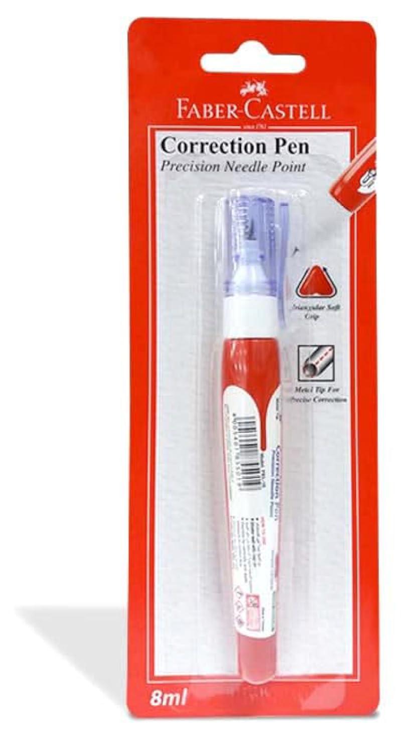 Faber-Castell Correction Pen Metal Tip 8ml, Metal tip for precise correction