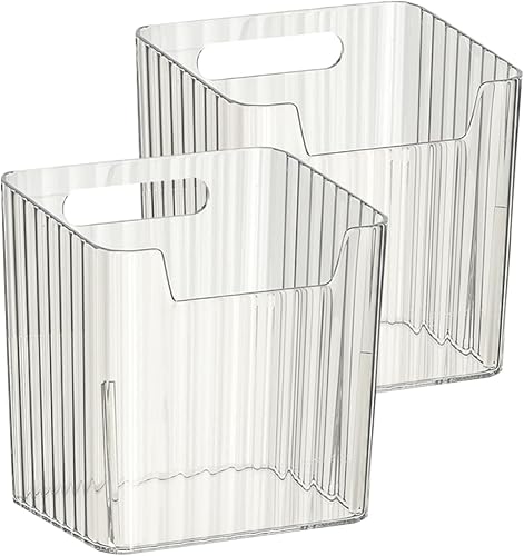 Luxshiny Contenedores de almacenamiento de cocina para puerta lateral de refrigerador, 2 unidades, caja organizadora de refrigerador, contenedores