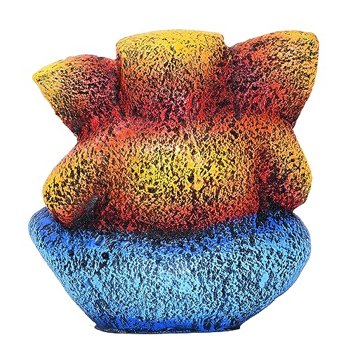 Ganesha Idol Shree Gajanand Ganpati Murti 6 inch Vinayak Poly Fibre Resin Statue for Home Temple, Living Room Decor, Office Desk, Festival Gifts (Orange) — photo — 5 of 9