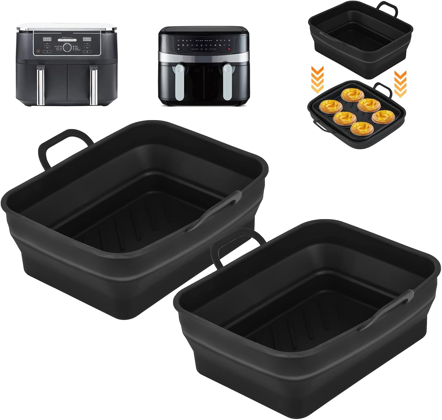 Air Fryer Silicone Liner for Ninja Dual AF400UK & Tower T17088/ T17100