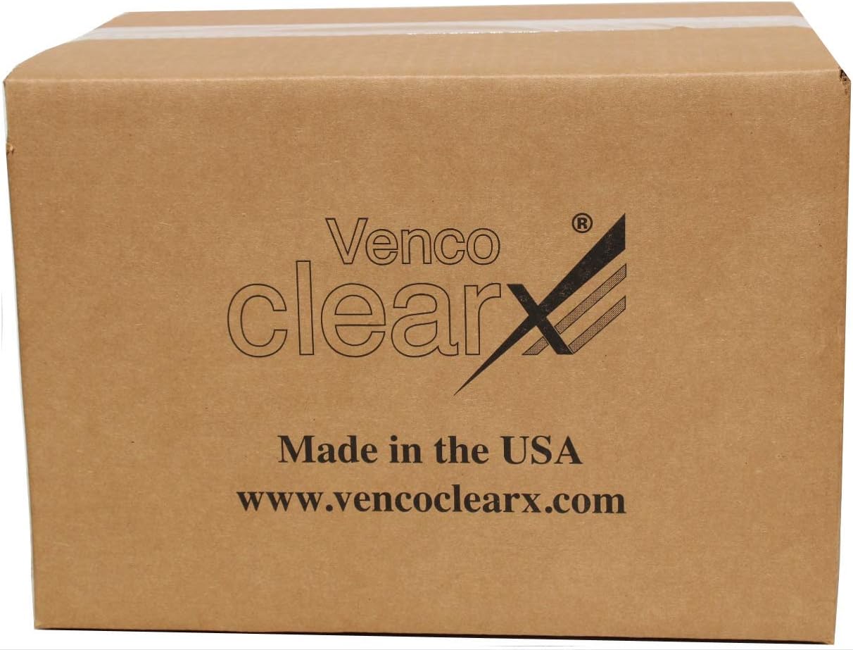 Venco Clear X - Polymer Glass Cleaner, Cleans and Protect (32oz Bottles, 4 pack – 1Gl per Box)