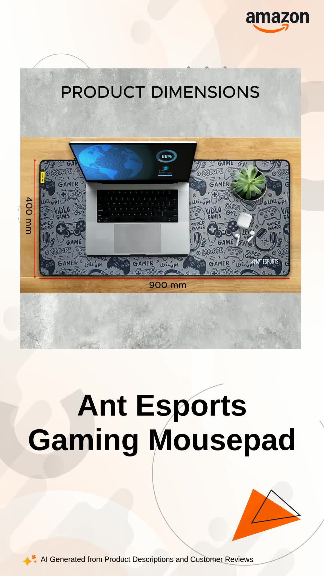 Ant Esports Gamerz Paradise Theme Extended Mouse Pad – 900x400mm