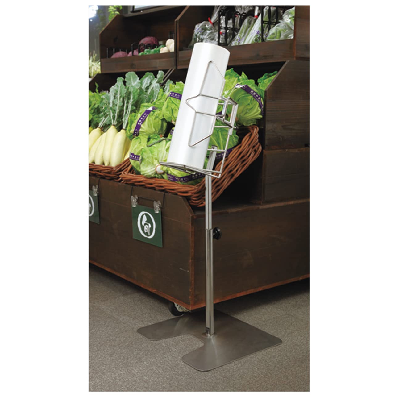 【日研工業/NIKKEN】縦型ロールポリスタンド■スーパー・野菜売り場■T-375 Amazon | 日研工業 縦型ロールポリスタンドH400 対応型 1592002
