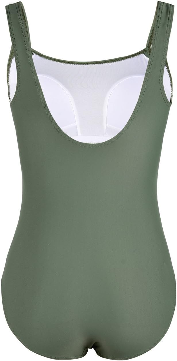 Firpearl Women's Black One Piece Bathing Suit Ruched Tummy Control Swimsuit - Image 4