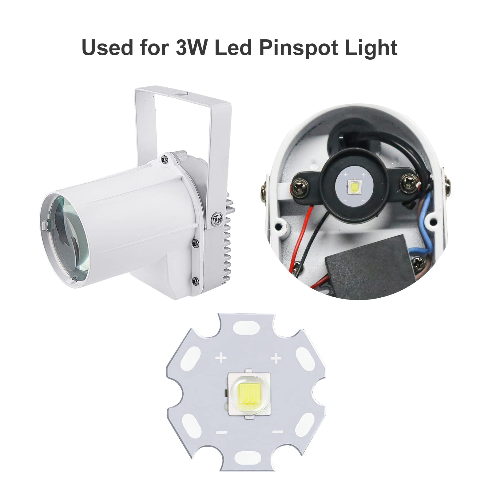 Othmro Chip LED rosso ad alta potenza 3W, luce a led con dissipatore di calore base in alluminio 2-2.5V 700mA perline lampada