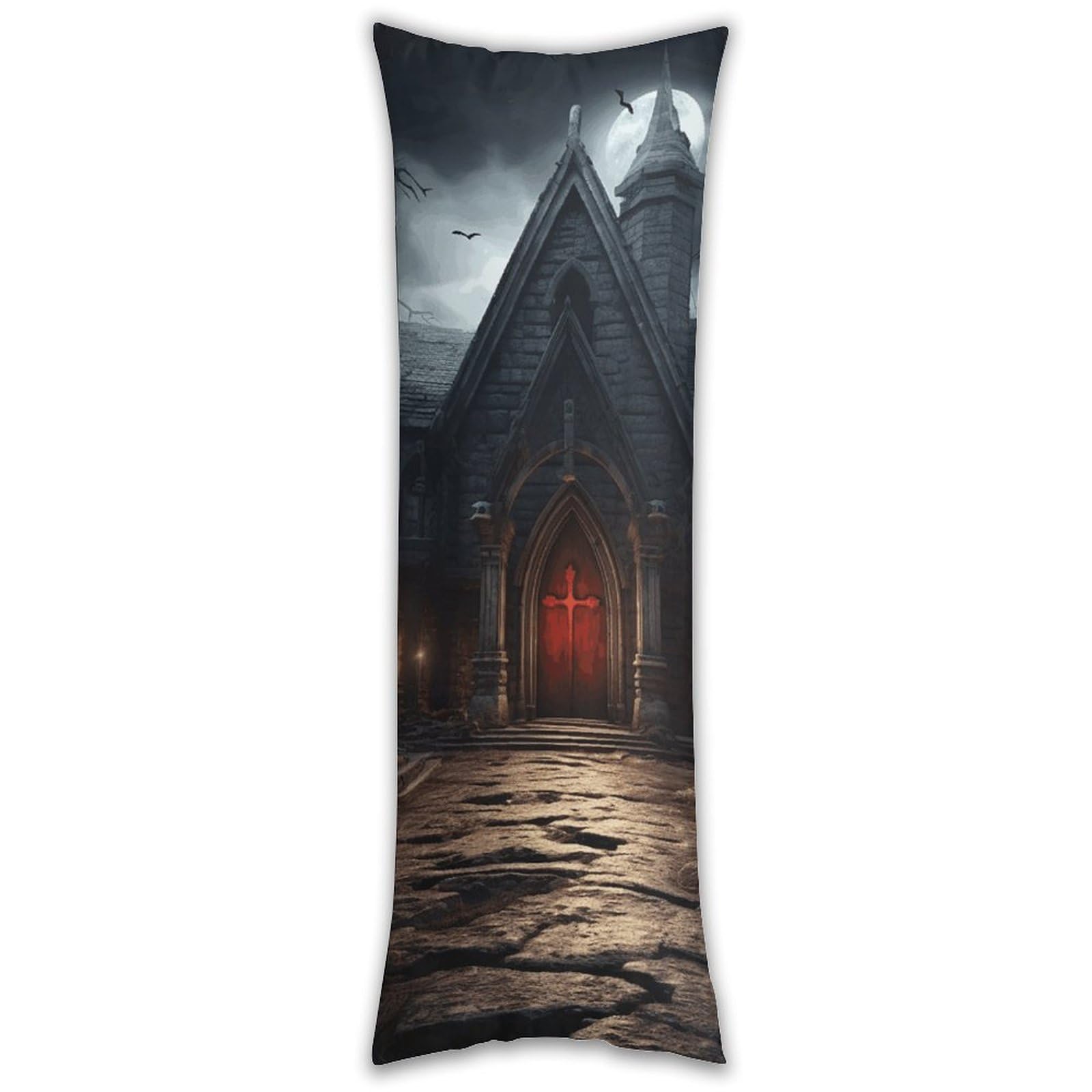 Old Crypt Pillowcase Long Pillow Case Cozy Pillow Cover Pillow Protector Soft Long Cushion Case Long Body Lumbar Decorative Throw Pillow Cover for Bed Sofa Couch 18.9 X 53 Inches