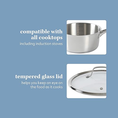 Miniatura 6 de Sur La Table Kitchen Essentials Chef's Deck - Juego de utensilios de cocina de acero inoxidable no tóxicos, 10 piezas, con base triple encapsulada,