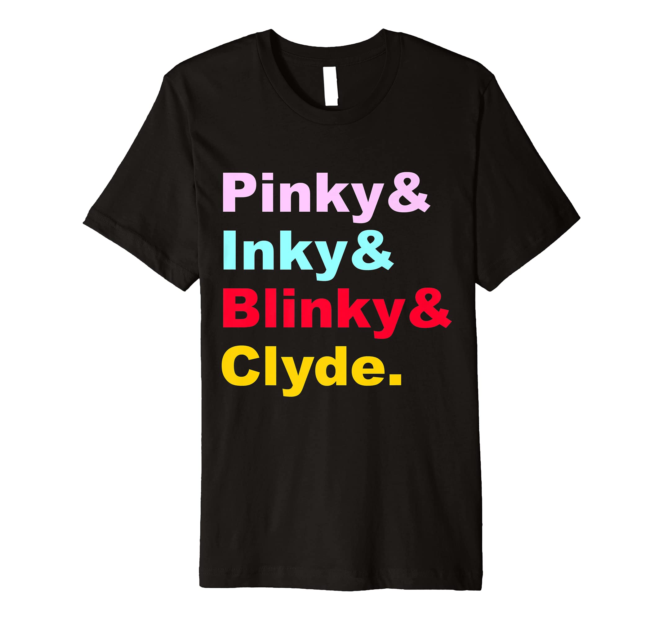 Pinky, Inky, Blinky & Clyde Old School Arcade Gamer Pac Premium T-Shirt