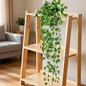 kit 2 Planta Artificial Pendente Folhagem Peperomia Decoração Toque Realista