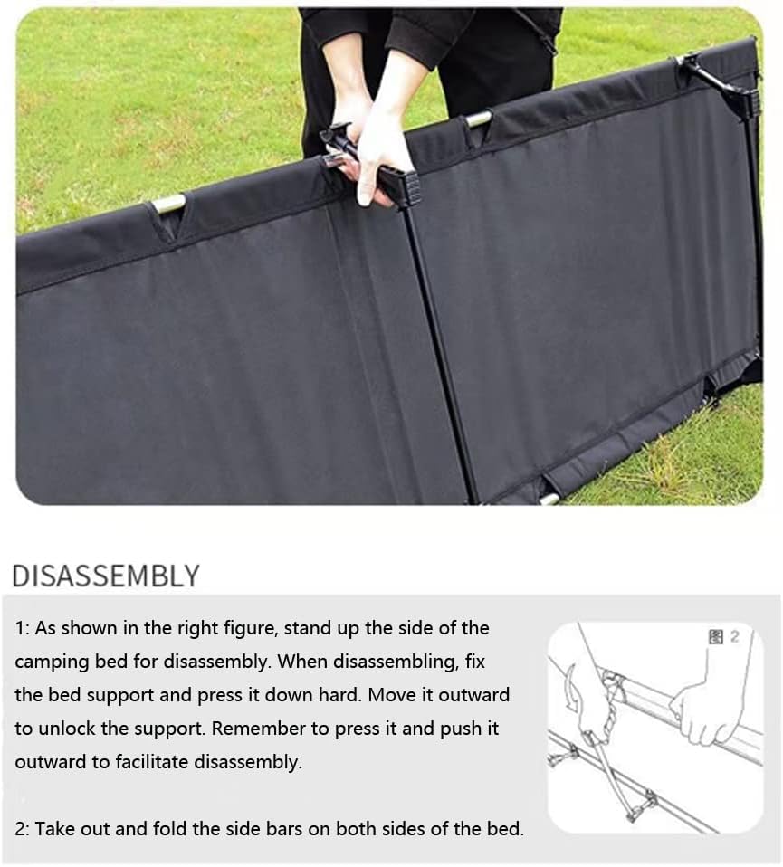 Camping Cots,Lightweight Portable Camping Cot for Adult,Foldable Camping Cot,Oversized Sleeping Cot Supports 330lbs for Hiking Outdoor Travel Office (Green)