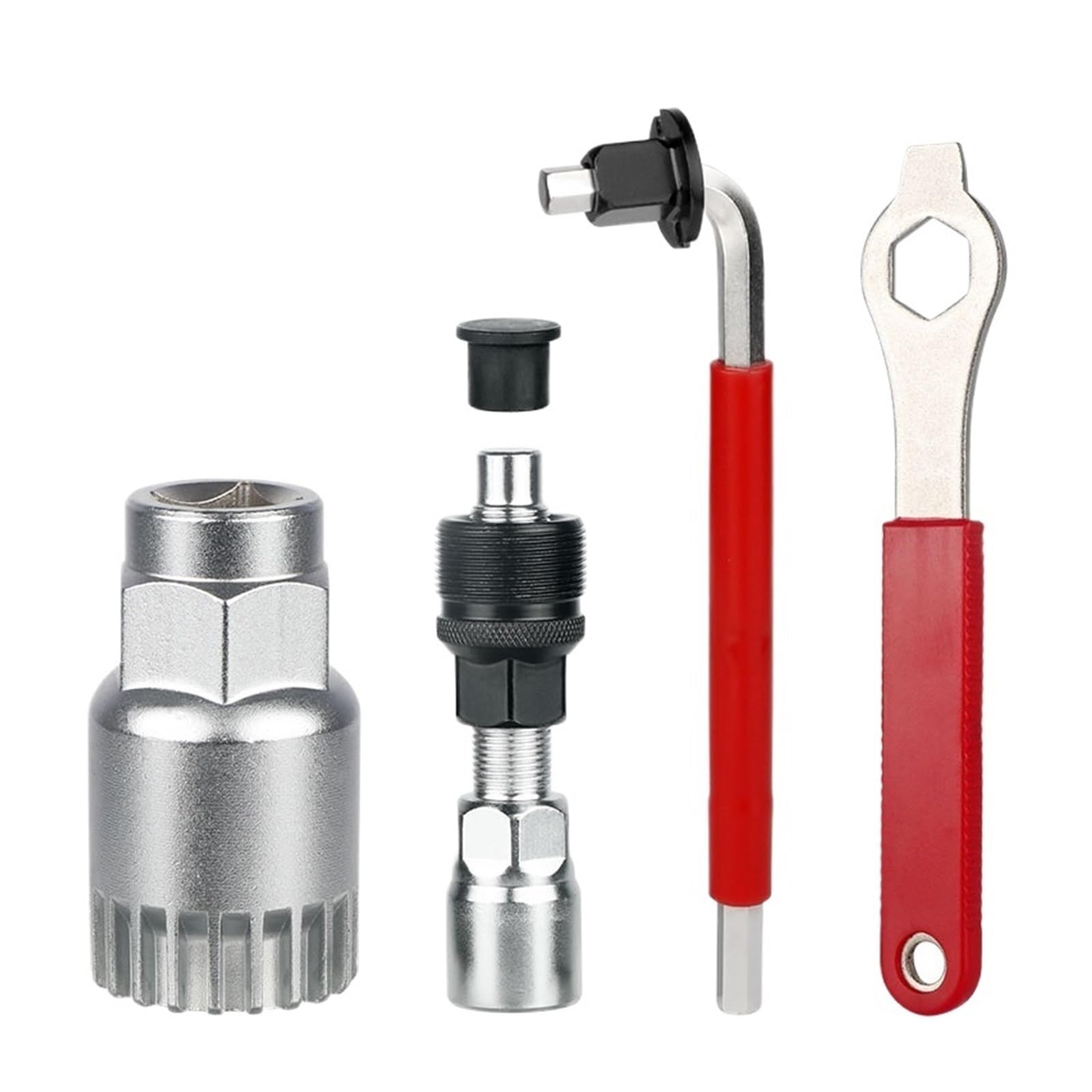 Llave de Pedal de Bicicleta Kit de Reparación Bicicletas Extractor Fondo BB Llave 20 Dientes Pedal Bicicleta manivela Herramienta Manga radios 8 vías