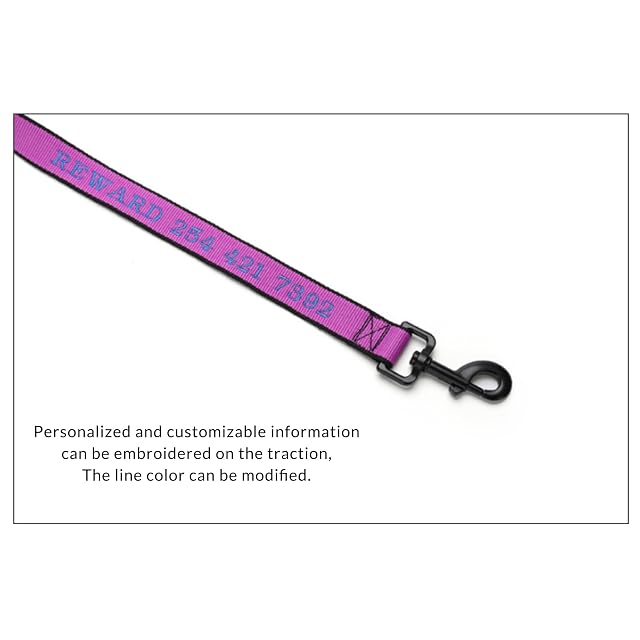 Foto 4 de 7 de Collar reflectante personalizado para perro con nombre de mascota y número de teléfono