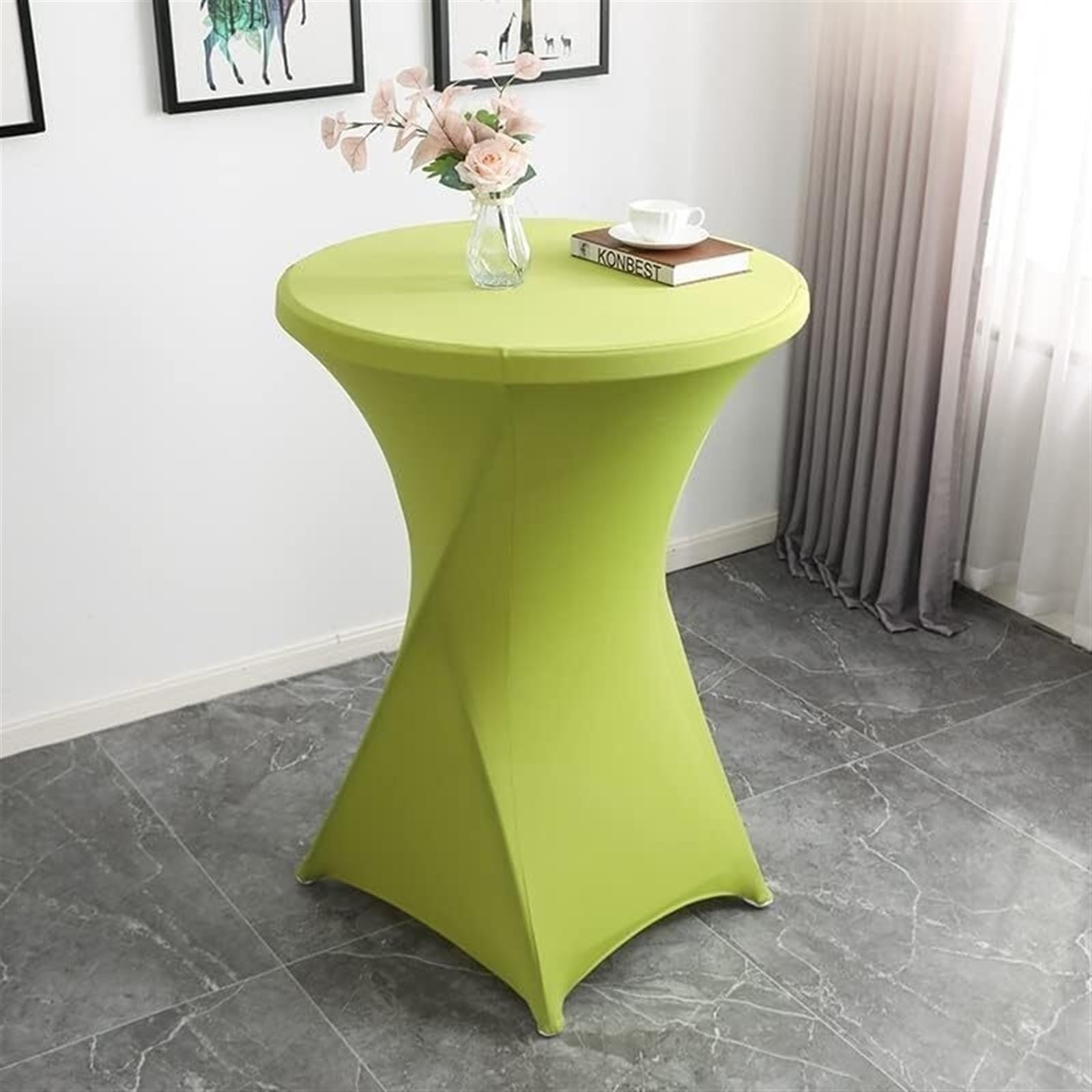 Rojo,Mantel De Spandex Cocktail,Street Mantel Elástico Para Mesa De Bar, 2/4/6 Piezas 32-43 Cm Fundas Elásticas Para Mesas Redondas De Bar Para Bar, Fiesta De Cumpleaños, Boda, ( Color : 22# , Size :