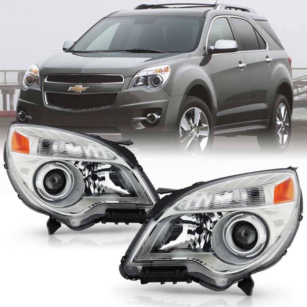 ACANII - For [Halogen Model] 2010-2015 Chevy Equinox Projector Headlights Headlamps Assembly Replacement Set Left+Right