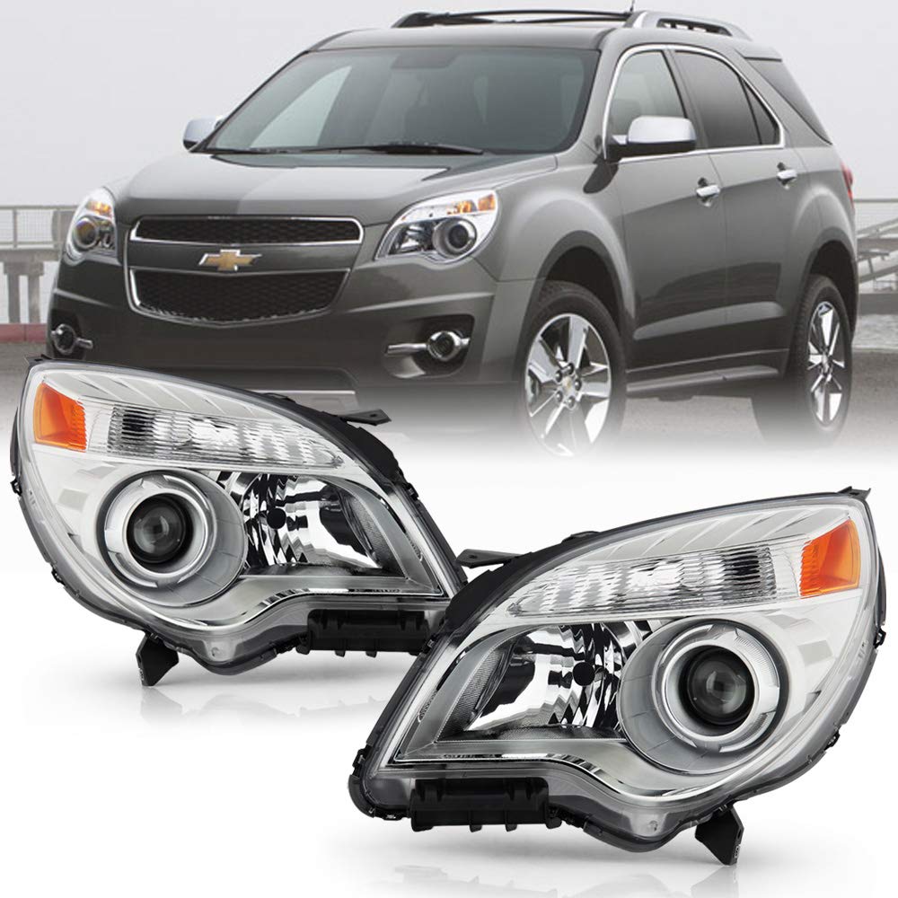 ACANII - For [Halogen Model] 2010-2015 Chevy Equinox Projector Headlights Headlamps Assembly Replacement Set Left+Right