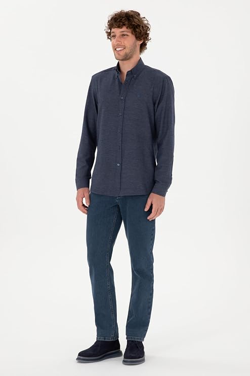 U.S. Polo Assn. Erkek Koyu Yeşil Gömlek Basic 50316723-VR079