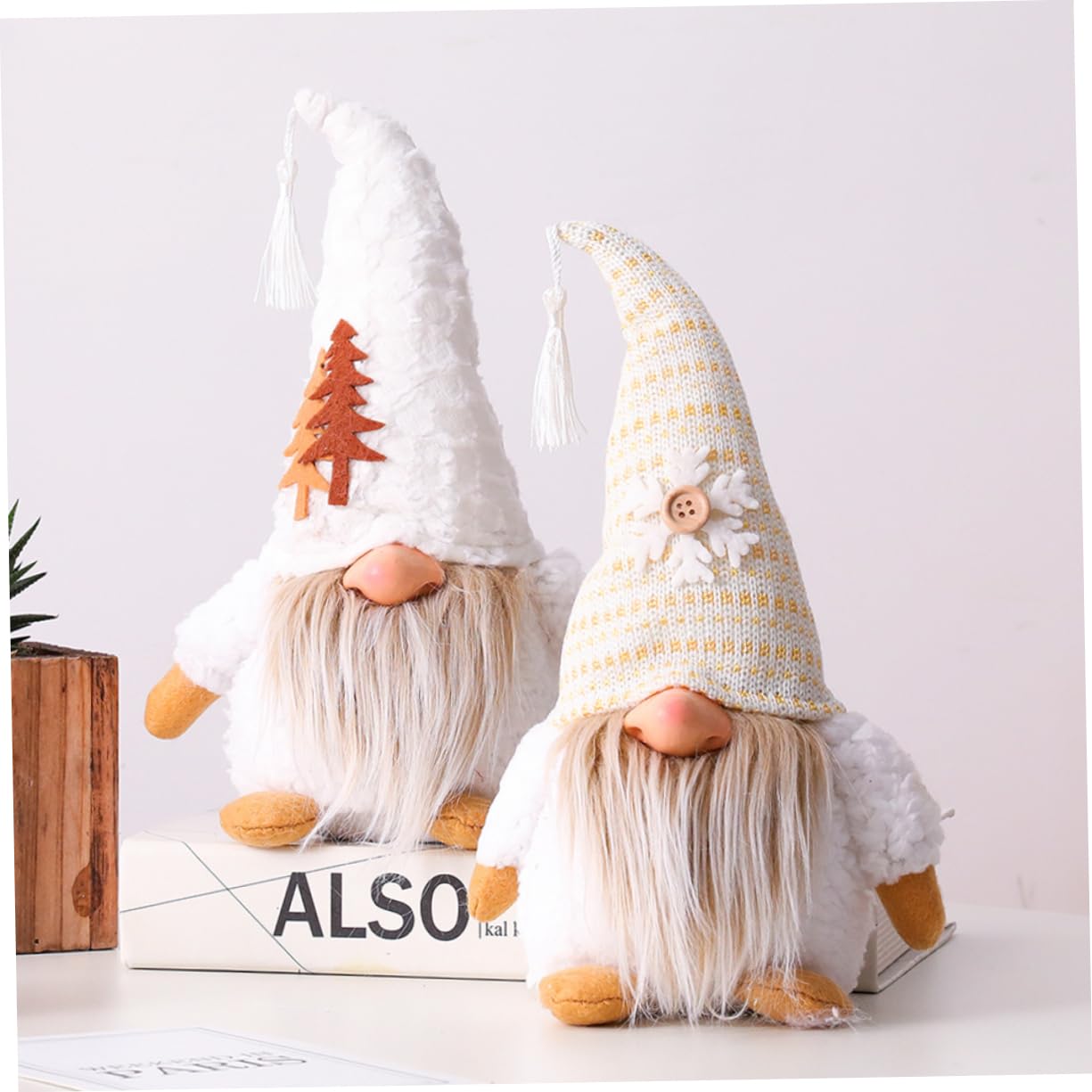 IMIKEYA 5St GNOME Schmuckstücke Stoffzwerge Dekorationen Hausdekorationen für zu Hause weihnachtsdeko weihnachtsgnom Ornament Weihnachtszwerg basteln Weihnachtszwergpuppe Gnom-Puppe Weiß