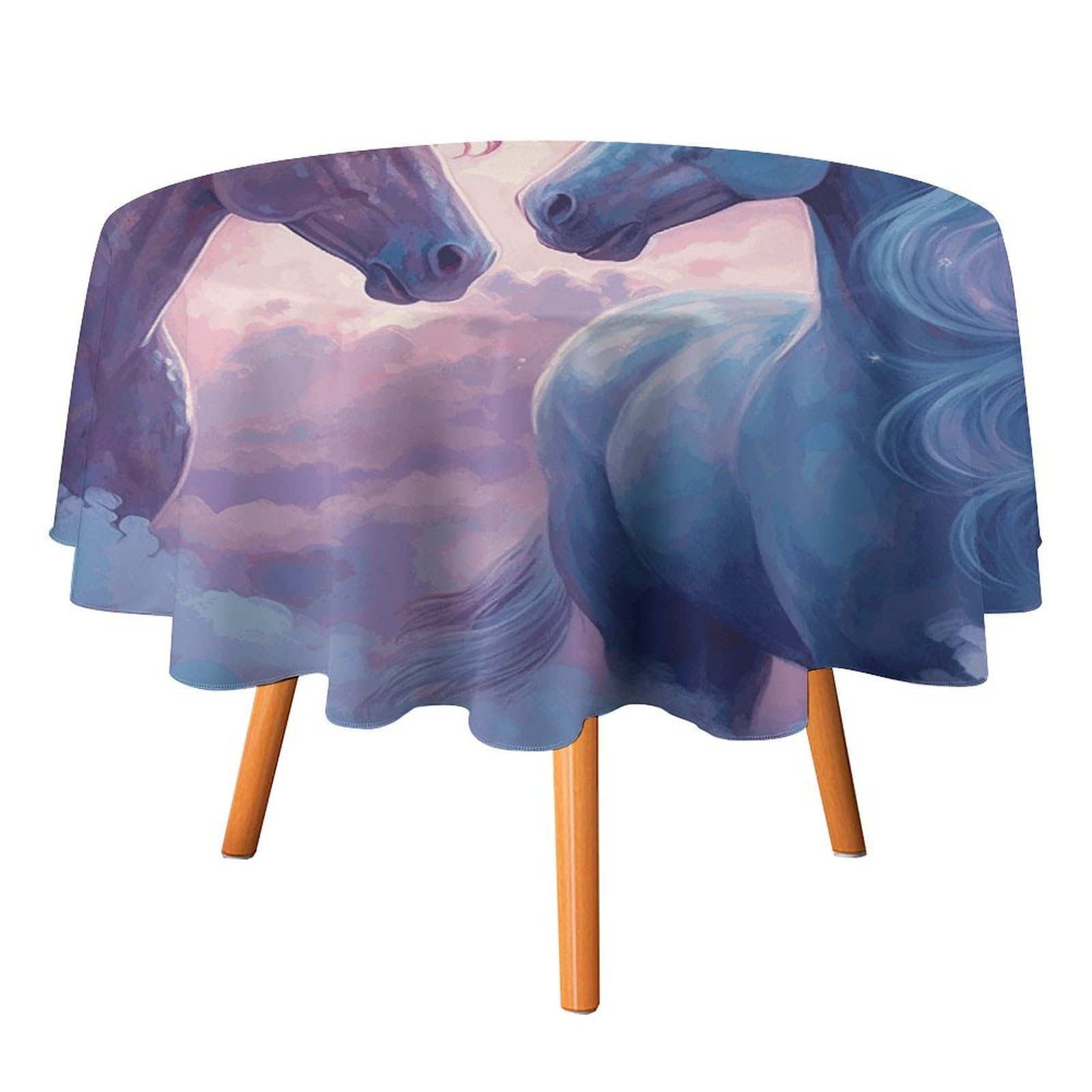 Nappe ronde cheval 127 cm idéale pour pique-nique en plein air et fête
