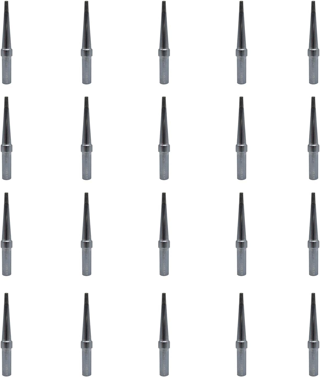 ETL Long Chisel Screwdriver Soldering Tip 0.0787" / 2mm for WESD50 WES50 WESD51 WES51 PES50 LR20 PES51 LR21 WE1010NA (WE1010EU WE1010EDU) WE1010 WECP ACE Brand Solder Iron Tips (20)